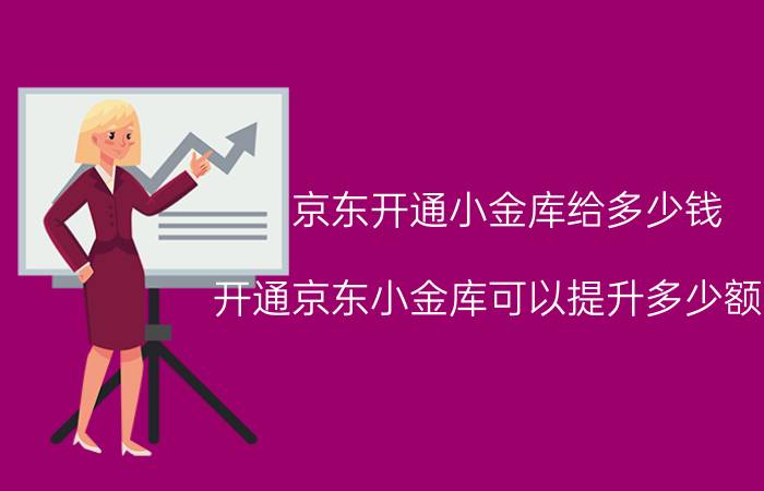 京东开通小金库给多少钱 开通京东小金库可以提升多少额度？